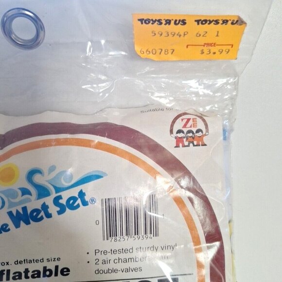 Wet Set Inflatable Vinyl Pool Canoe 48" 1985 Vintage 59394 Ride OnToys R Us - Picture 2 of 8